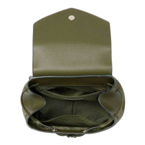 New Kate Spade ♠️ Leila Large Flap Backpack Flap Backpack Enchanted Green main image 9